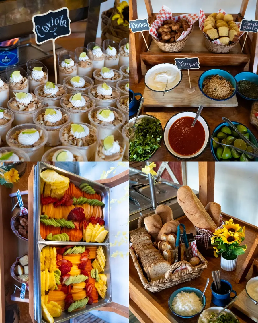 Platillos del buffet de fin de semana